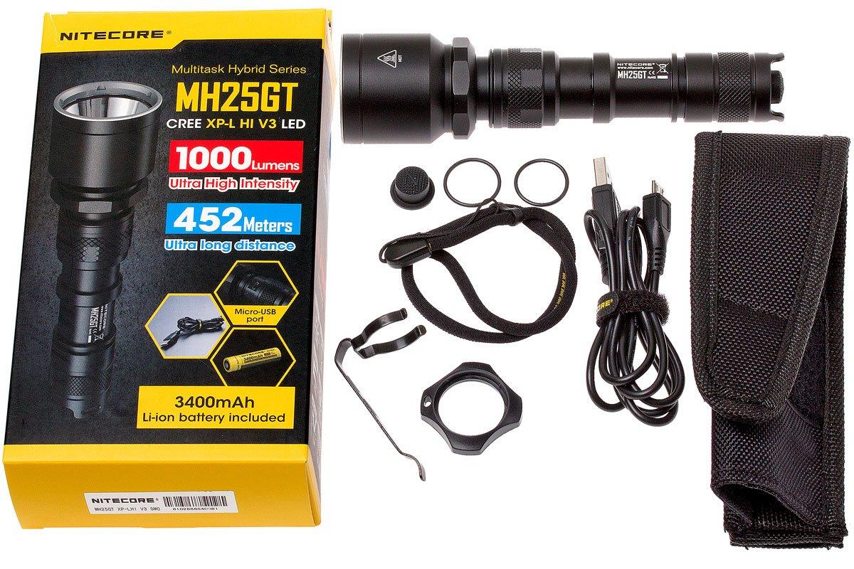 1000 Lumens Nitecore MH25GT Multitask Hybrid Rechargeable LED Torch